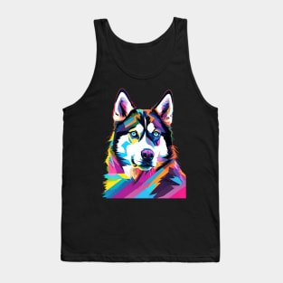 Siberian Husky Dog Pop Art Tank Top